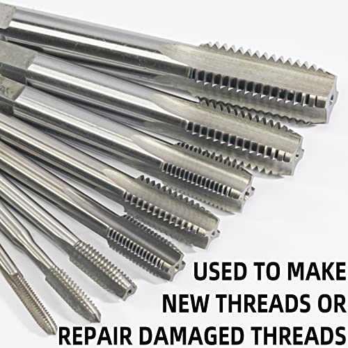 M16 x 1.0 Metric Tap and Die Set, M16 X 1.0mm HSS Machine Thread Tap and M16 X 1mm Alloy Tool Steel Round Thread Die Right Hand - size: M16x1mm
