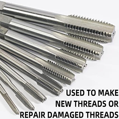 M12 x 1.0 Metric Tap and Die Set, M12 X 1.0mm HSS Machine Thread Tap and M12 X 1mm Alloy Tool Steel Round Thread Die Right Hand - size: M12x1mm