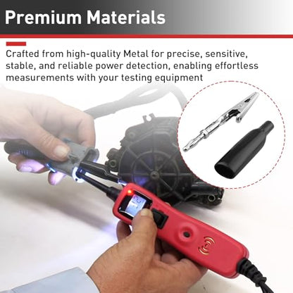 Compatible with Power Probe PPTK0023 4mm Banana Jack to Alligator Clip | Replacement Automotive Circuit Tester Multimeter Probe Connector Insulated Clamp 2Pcs
