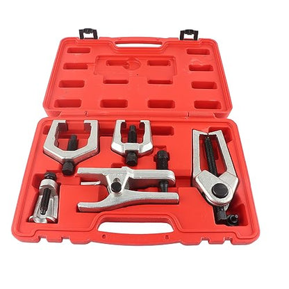aqxreight Front End Suspension Repair Tool Set 5 Piece Joint Tie Rod Separator Puller Kit for Professional Mechanics Duty Forged Steel Construction with Blow Storage Case