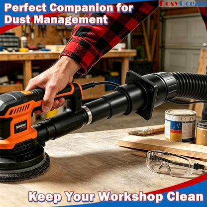 Multi-step Shop Vac Hose Adapter, Universal Tool Adapter, Quick-Connect Vacuum Hose Attachment for Woodworking Power Tools and All Wet/Dry Shop Vacuums