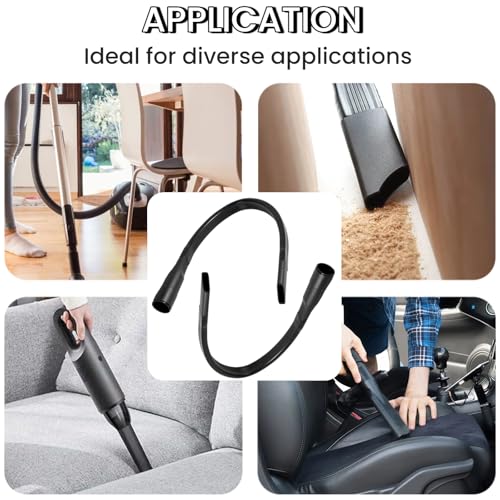 2 Pack 25" Flexible Vacuum Crevice Attachment Tool Kit, Universal Vacuum Cleaner Accessories for 1-1/4"(32mm) & 1-3/8"(35mm) Hoses, Flexible Extension Brush for Deep Cleaning