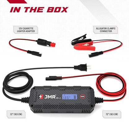 JMR 12V Battery Charger for Kubota, 12V Cig. Port, Add Lithium Mode | Trickle Charger Conditioner Maintainer For RTV SIDEKICK B BX K KX L LX M MX U SCL SVL SSV R All Models - size: Add Lithium Mode
