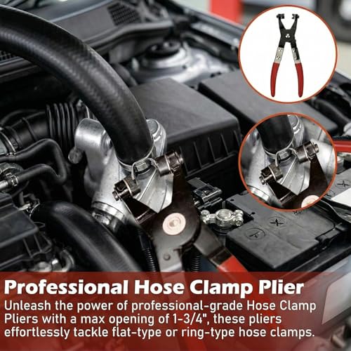 6Pcs Electrical Disconnect Pliers Set Automotive Electrical Connector Removal Tool High-carbon Steel Professional Hose Clamp Kit with Terminal Removal Tool Ideal for Automotive Repairs in Tight Spaces