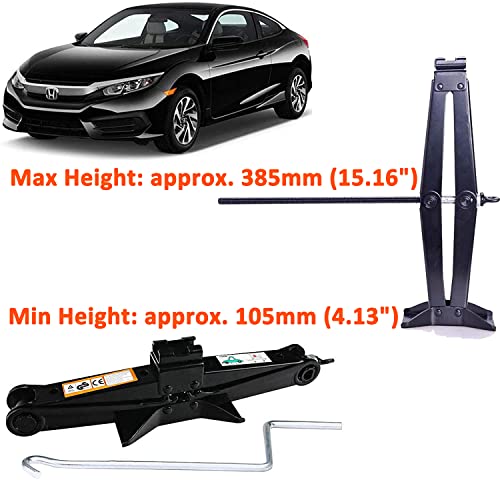 4 Pack Car Scissor Jack 2 Ton 4,409 Lbs Capacity Steel Portable Tire Jack with Crank Handle for Hyundai Sonata/Elantra/Genesis/Veloster Universal, Heavy Duty Rustproof Car Stabilizer Lift Tire Jack - size: 2 Ton Scissor jack (4 pack)