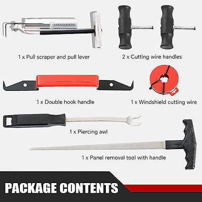 ATPEAM 7PCS Windshield Removal Tool Kit Automotive Wind Glass Remover Hand Tool