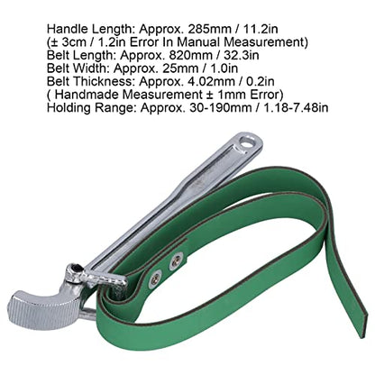 Belt Strap Wrench, Anti Skid Durable Sturdy Effortless Multi Purpose Rubber Strap Strap Filter Opener Wrench for Opening Filter