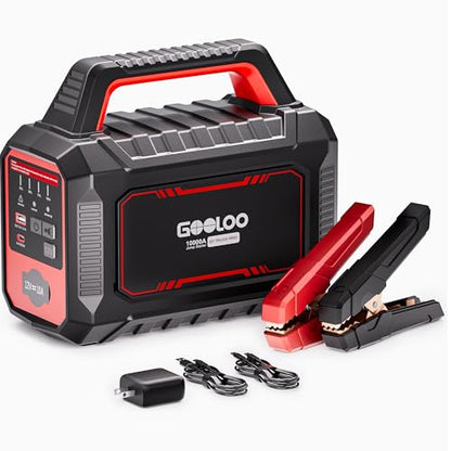 GOOLOO GT Truck PRO 10000A Jump Starter with 65W Fast Charge, 64000mAh Portable Car Battery Booster Power Pack (for All Gas All Diesel), Supersafe 12V Jump Box with LED Light, Thickened Jumper Cable