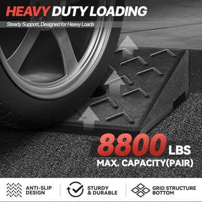 Rubber Curb Ramp 3" Rise Height, Arrow Patterned Sidewalk Curb Ramp for Forklift Truck Bus Car SUV, Driveway Curb Ramps for Low Profile Car, Threshold Bridge Ramp for Warehouse Garage - size: 3" Rise Arrow