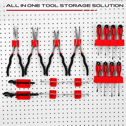 18PCS Magnetic Tool Organizer Set, Includes 8 Screwdriver Holders, 2 Large Wrench Organizers, 4 Small Wrench Organizers and 4 Pliers Racks for Toolbox, Garage and Workshop Storage, Tools Not Included - style: New Version-18PC Magnetic Kit