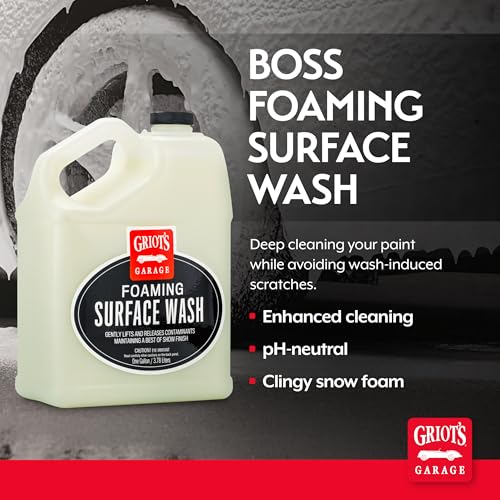 Griot's Garage BOSS Foaming Surface Wash for Car Cleaning and Detailing, Compatible with the BOSS Foam Cannon Auto-Mix System, One Gallon - size: 128 Fl Oz (Pack of 1)