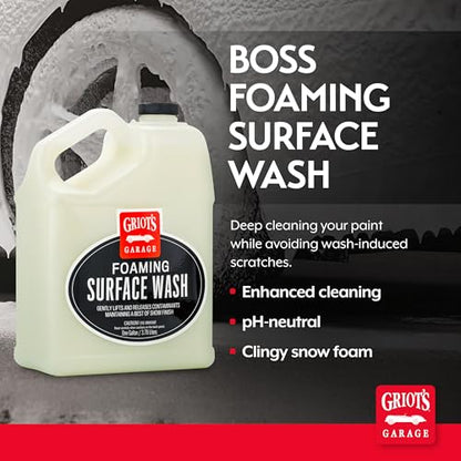 Griot's Garage BOSS Foaming Surface Wash for Car Cleaning and Detailing, Compatible with the BOSS Foam Cannon Auto-Mix System, One Gallon - size: 128 Fl Oz (Pack of 1)