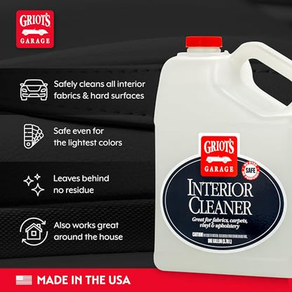 Griot's Garage Interior Cleaner Spray for Car Seats, Carpet, Upholstery Fabric, Floor Mat, Vinyl, Dashboard, Ideal for Truck, SUV, RV, Boat, and More, 11105, 1 Gallon (128 Fl Oz) - size: 128 Fl Oz (Pack of 1)