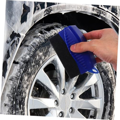 Cabilock Car Wax Applicator Pad Lid 2-Piece Set Tire Dressing and Polishing Tool for Car Detailing Versatile Foam Cleaning Sponge for Waxing and Shine