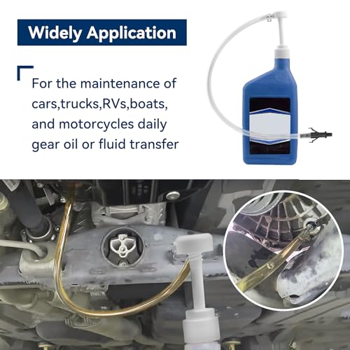 Bentolin Fluid Pump for Standard Quart Bottles -Gear Lube Pump Stroke with 3rd Hand Adapter, Transfer Gear Oil, Transmission and Differential Fluid (28mm)