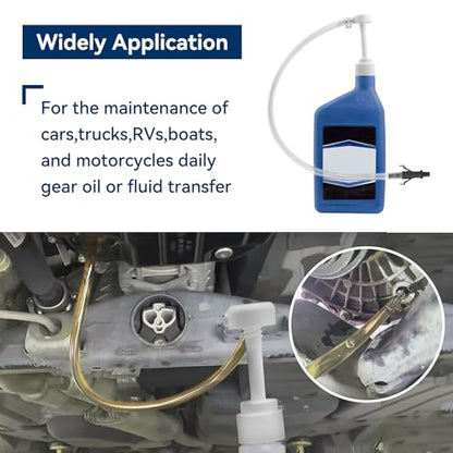 Bentolin Fluid Pump for Standard Quart Bottles -Gear Lube Pump Stroke with 3rd Hand Adapter, Transfer Gear Oil, Transmission and Differential Fluid (28mm)