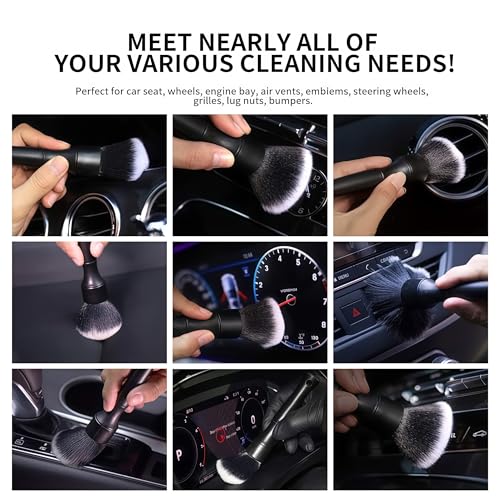 7PCS Car Beauty Brush Set, Cleaning Brushes for Car Interior or Exterior, Dust Removal and Cleaning Tools, Suitable for Logos, Vents, Wheels, Leather Seats