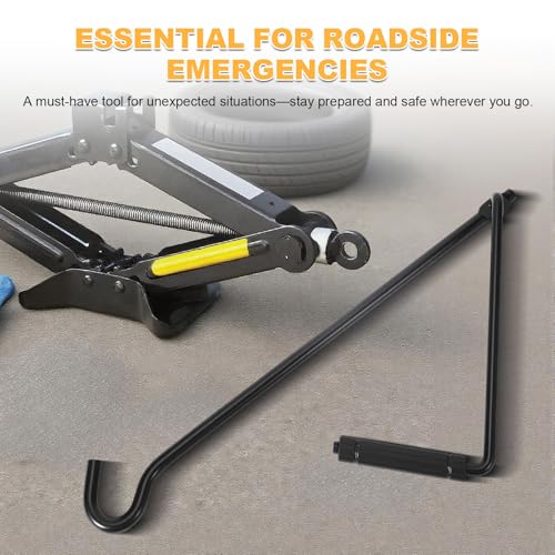 Auto Scissor Lift Jack Handle Replacement, Jack Handle Wrench for Car, Steel Tire Wheel Jack Rod Accessory for Truck, SUV & Trailers