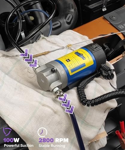 Oil Extractor Pump,Car Accessories Universal 12V Self-Priming Transmission Fluid Pump,Automotive Replacement Engine Oil Pumps,Suitable for Cars,Motorcycles,Pressure Washers,Lawn Mowers