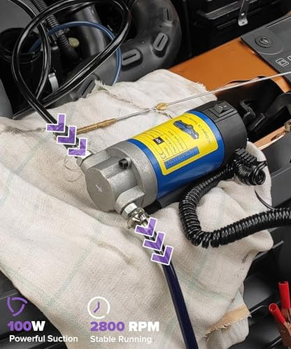 Oil Extractor Pump,Car Accessories Universal 12V Self-Priming Transmission Fluid Pump,Automotive Replacement Engine Oil Pumps,Suitable for Cars,Motorcycles,Pressure Washers,Lawn Mowers