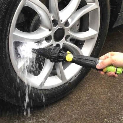 Estink Water Powered Wheel Brush Auto Car Wheel Brush for Hose, Rotating Water Wheel Scrubber for Car Truck Motorcycle Bike