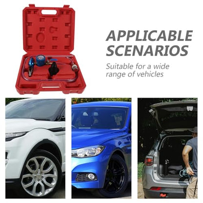 Spill Proof Coolant Vacuum Refill Tool Kit for Car Radiator Cooling System with No Spill Fluid Filling, Automotive Repair Equipment for Engine Maintenance