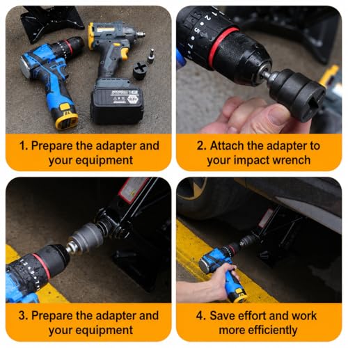 Jack Wrench Tool Kit with Socket Wrench & Hex Screwdriver, Portable Tire Changing Hand Tools for Car Emergency Repair, Garage & Household Maintenance