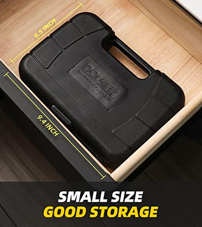 DOWELL Small Homeowner Tool Set 9 Pieces General Household Small Hand Tool Kit with Plastic Tool Box Storage Case - style: HYT8