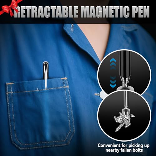 DISEN 12 + 1 PCS Extra Long Ratchet Wrench Set, Metric 8-22mm | with a Magnetic Pickup Tool, Secret Santa Gifts for Men, Stocking Fillers for Men Christmas Birthday