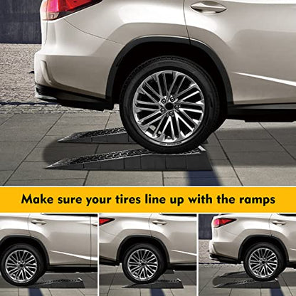 Ramps Low Profile Plastic Car Service Ramps 3 Ton Truck Vehicle - 2 Pack - size: 3 Ton