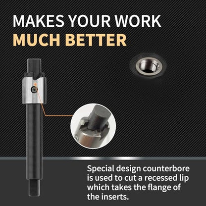 M6X1.0 Metric Thread Repair Kit with Insert HSS Drill, Tap, Installation Driver, Counterbore, Two Sizes Stainless Steel Insert 5PCS 9.4MM and 5PCS 12MM