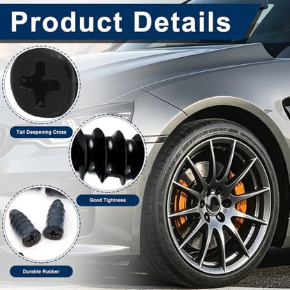 30 Pcs Tire Repair Rubber Nail, Tire Repair Nail Tire Repair Rubber Screws Fast Tool Self-Service Tire Repair Nail Vacuum Tire Repair Rubber Nail, Suitable for Car Motorcycle Jeep Tire Puncture Repair - color: 30 Pcs