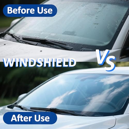 Oil Film Remover Streak Free Glass Cleaner, Car Truck SUV Window Spray 4oz | Windshield Anti-Fog Rain Repellent, Removes Grease Silicone Water Spots Road Grime, Home Use Mirrors Interior Exterior