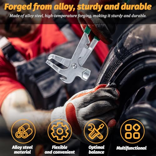 Zpana Car Wheel Balancing Weight Plier, Wheel Balance Hammer Tool (Green) | Vehicle Tire Clip On Weight Balance Rim Repair Remover Accessories, Universal for Sedan, SUV, Truck - color: Green