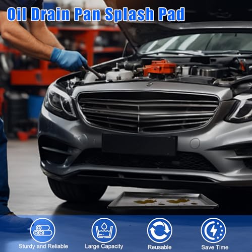 3 Pack Extra Large Oil Drip Pan, 35.4 x 24 x 1.6 in Oil Change Drain Pan, Plastic Oil Drip Tray for Under Car, Oil Catch Pan Tray for Garage, Fridges, Washing Machines, Cat Litter Box Bottom - size: 3 Pack