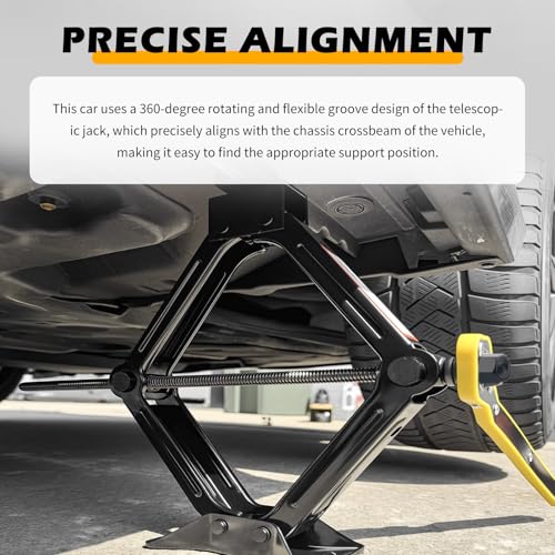 Heavy Duty Scissor Jacks for Car Set,Car Jack Kit Lifts 3.93-15.35 Inch,2 Ton 4409 lbs Tire Jack Kit for Cars with Tire Wrench & Ratchet Wrench for Emergency Flat Tires Change