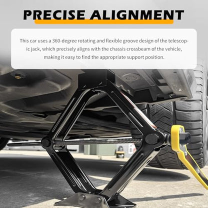 Heavy Duty Scissor Jacks for Car Set,Car Jack Kit Lifts 3.93-15.35 Inch,2 Ton 4409 lbs Tire Jack Kit for Cars with Tire Wrench & Ratchet Wrench for Emergency Flat Tires Change