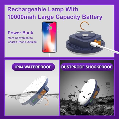 96 LED 395nm UV / 6500K Flashlight Camping Blacklight , 10000mAh Rechargeable, 3000 Lumens, Glow Lights for Party , Bedroom, Fluorescent Poster , Dog/Cat Urine ,Halloween Black Light (UV(Remote)) - color: UV(Remote)