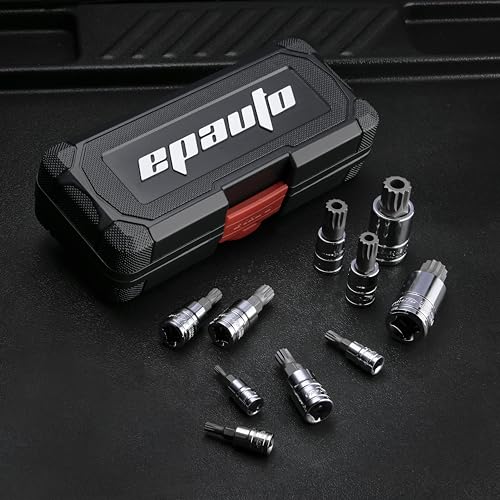 EPAuto 10-Piece XZN Triple Square Spline Bit Socket Set - size: Triple Square- 10 Pieces