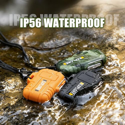 LcFun Electric Lighter USB C Rechargeable Plasma Lighter Windproof Flameless Arc Lighters, Waterproof Matches for Camping Hiking Hunting, Survival Tactical Gear Gifts for Men Fathers Husband - color: Black, style: Arc lighter