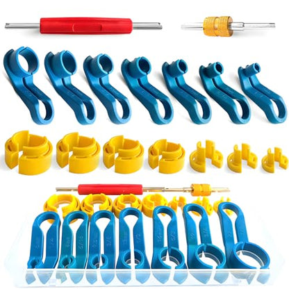 16 PCS AC Fuel Line Disconnect Tool Set, Portable Car AC Fuel Line Disconnect Removal Tool Set with Storage Box, Durable 1/4 3/8 1/2 5/8 3/4 7/8 5/16 Inch Remover Tool Kit