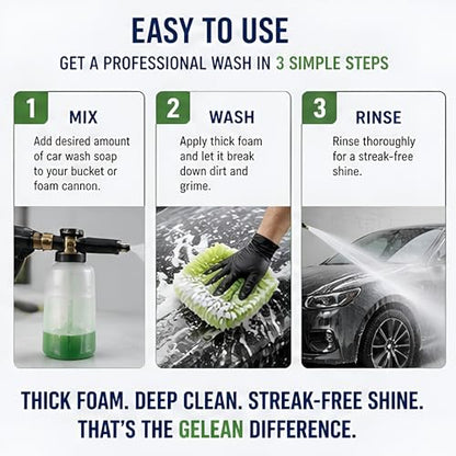 Car Wash Soap – Super Suds High Foaming- 128oz- USA - Deep Cleaning | Foam Cannon or Bucket Use | Cars, Trucks & more |pH-Balanced, Streak-Free | Removes Dirt & Grime | Concentrated car shampoo -