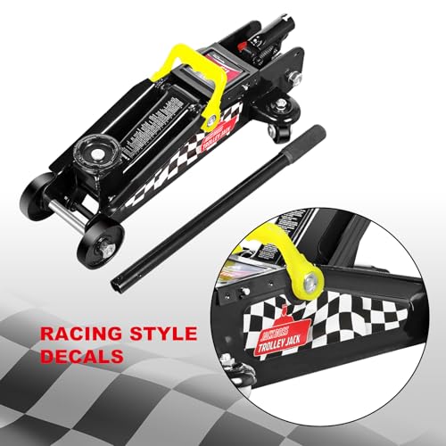 Jack Boss Floor Jack 1.5 Ton (3,000 LBs) Hydraulic Car Jack, Lifting Range from 5.1 Inch to 12.6 Inch, Fits Sedans Automotive Black - color: Black, size: 1.5 Ton Sedan