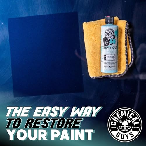 Chemical Guys, C4 Clear Cut Correction Compound for Paint Defects, 16 oz | Pro compound cuts swirls, holograms and scratches from clear coat, leaving a smooth, glossy, correction-ready finish - style: C4 Correction Compound