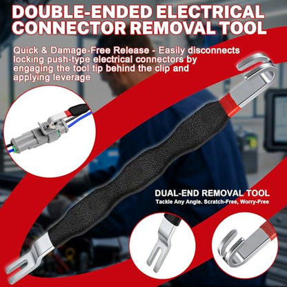 SBGGRL３Pcs Automotive Electrical Connector Pliers and Terminal Pin Removal Tool Set,37960/37980/13120 Electric Wire Plug Disconnect for Car Push Tab Style Plugs Separator - size: 3Pcs Connector Disconnect Pliers Kit