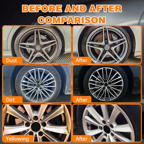 DOUNIU Rim & Wheel Cleaner Spray, Iron Rust & DUST Remover, Purple Color Changing Iron Remover, Brake Dust & Rust Cleaner for Most Wheels, Aluminum Safe, 10 fl oz
