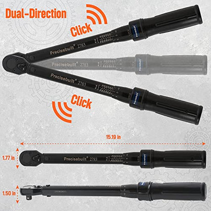 3/8" Drive 150-750 in-lb Click Tech Torque Wrench - size: 3/8" DR.150-750 in-lb