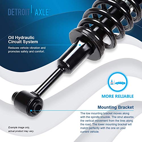 Detroit Axle - 2pc Front Struts for 2004-2005 Ford Explorer Mercury Mountaineer, 2 Complete Struts with Coil Spring Assembly Replacement Quick Install Ready Struts Shocks Assembly - size: 171398 x2/PAIR