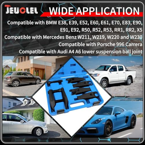 Ball Joint Separator Kit Compatible with BMW Benz Land Rover Audi Porsche, Heavy Duty Tie Rod Removal Tool 22mm 24mm 27mm 32mm 36mm Tie Rod Ends Remover Tool Control Arms Steering Knuckles