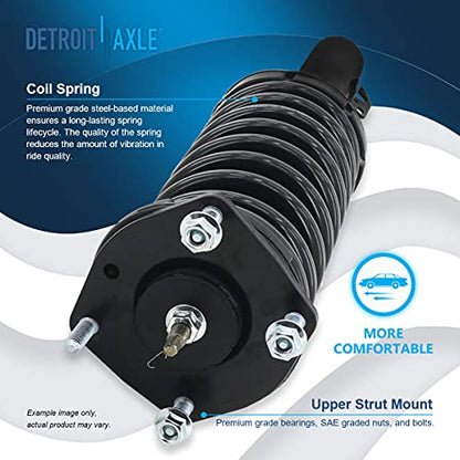 Detroit Axle - Front Strut Kit for 2005-2010 Jeep Grand Cherokee 2006-2010 Commander 2007 2008 2009, 2 Quick Struts Assembly 2 Sway Bar End Links Replacement Install Ready Strut Suspension Shock - size: 4QS2400008/Sway Kit